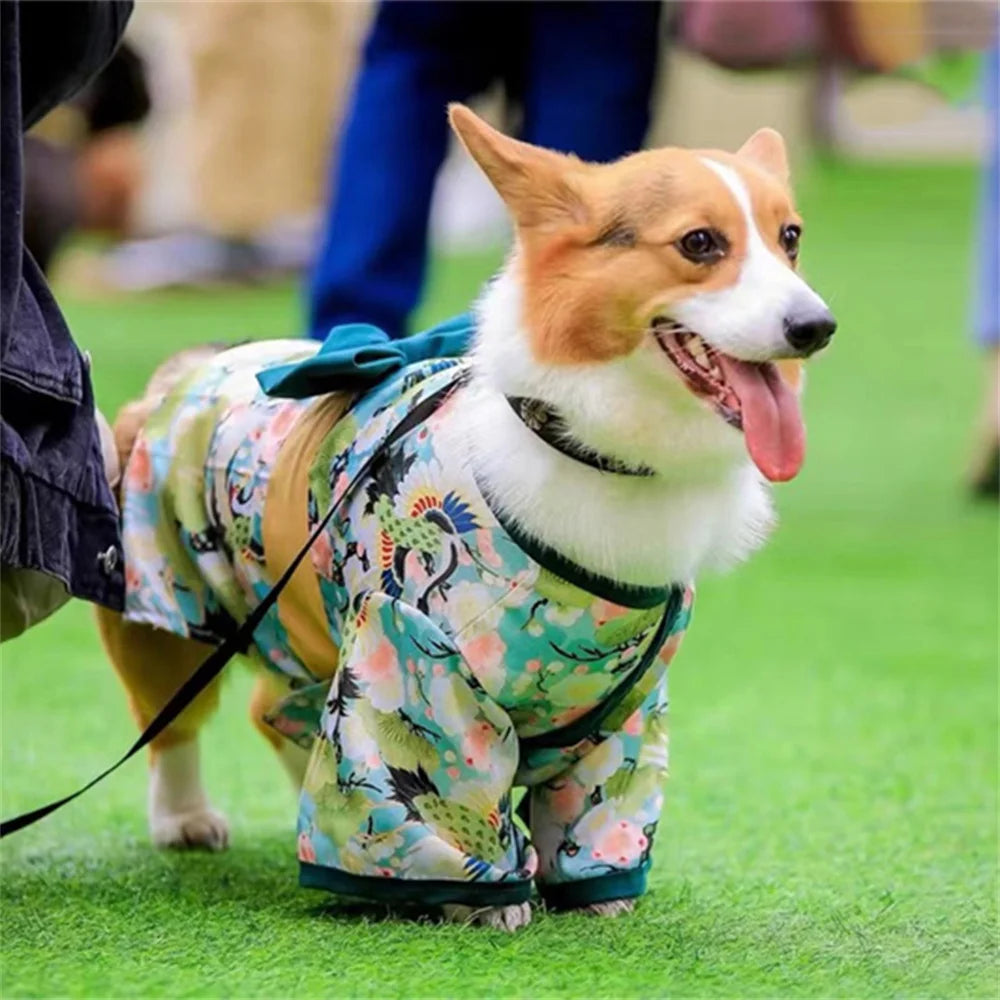 Festival Formal Pet Dog National Costume for Small Medium Dogs Japanese Style Puppy Cat Clothes French Bulldog Shiba Inu Kimono