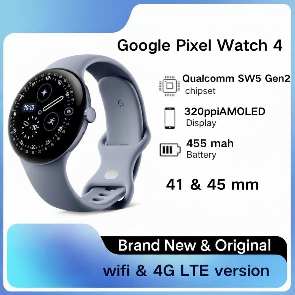 New Google Pixel Watch 4  WIFI/LTE Version 41mm&45mm Qualcomm SW5 Gen 2 AMOLED SmartWatch