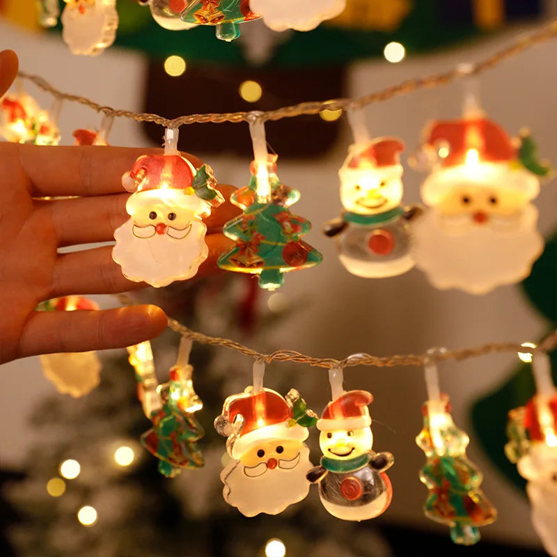 1.5/3m Christmas LED Fairy String Light Xmas Tree Hanging Ornament Lamp Garland for Home Decoration Navidad New Year Gifts 2025