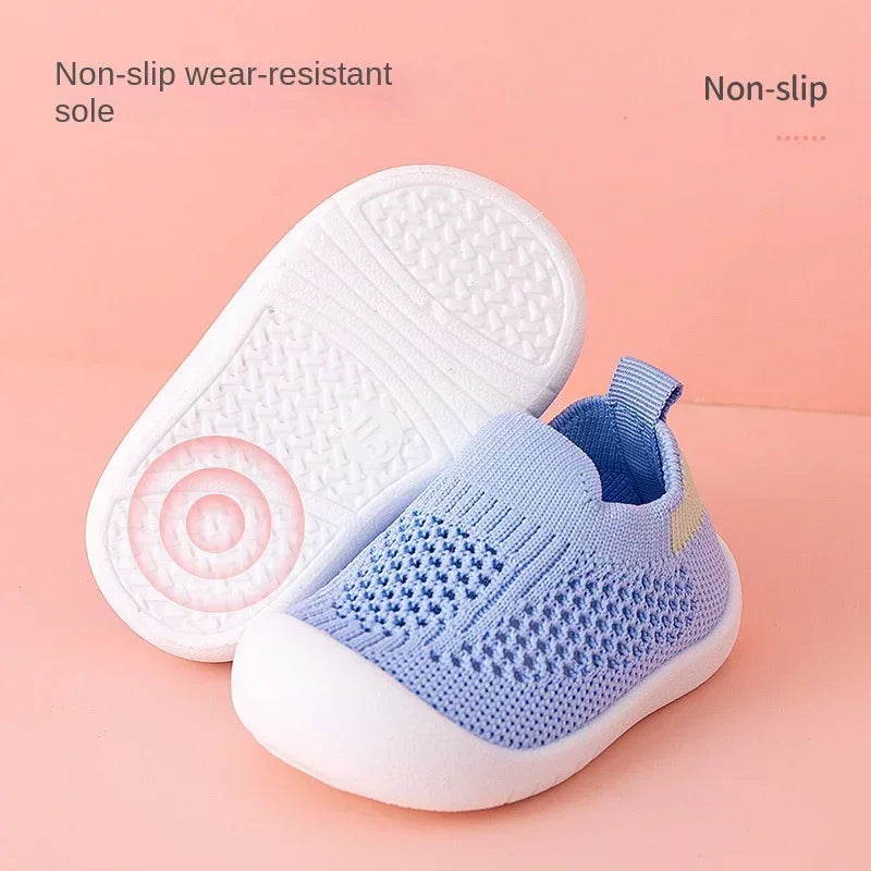 Toddler Slip-On Sneakers – Breathable Knitted Kids Casual Shoes for Boys & Girls (0 Months–4 Years) - I YAN