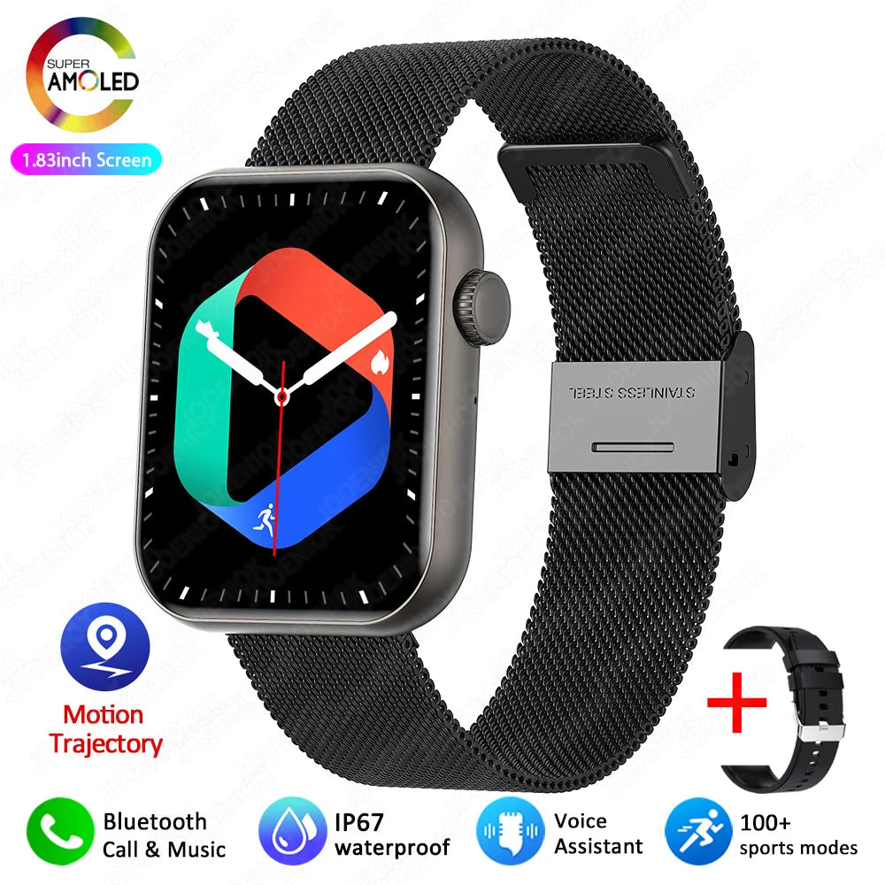 New Smart Watch Full Touch Screen Bluetooth Call AI Voice Heart Rate Waterproof Watches Sports Bracelet Smartwatch Women