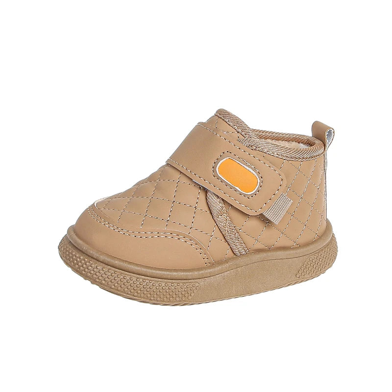 Winter Plush Boots For Children PU Leather Boy's Girl's Cotton Shoes Thick Warm Kid's Snow Boots Faux Fur Boots For Kids