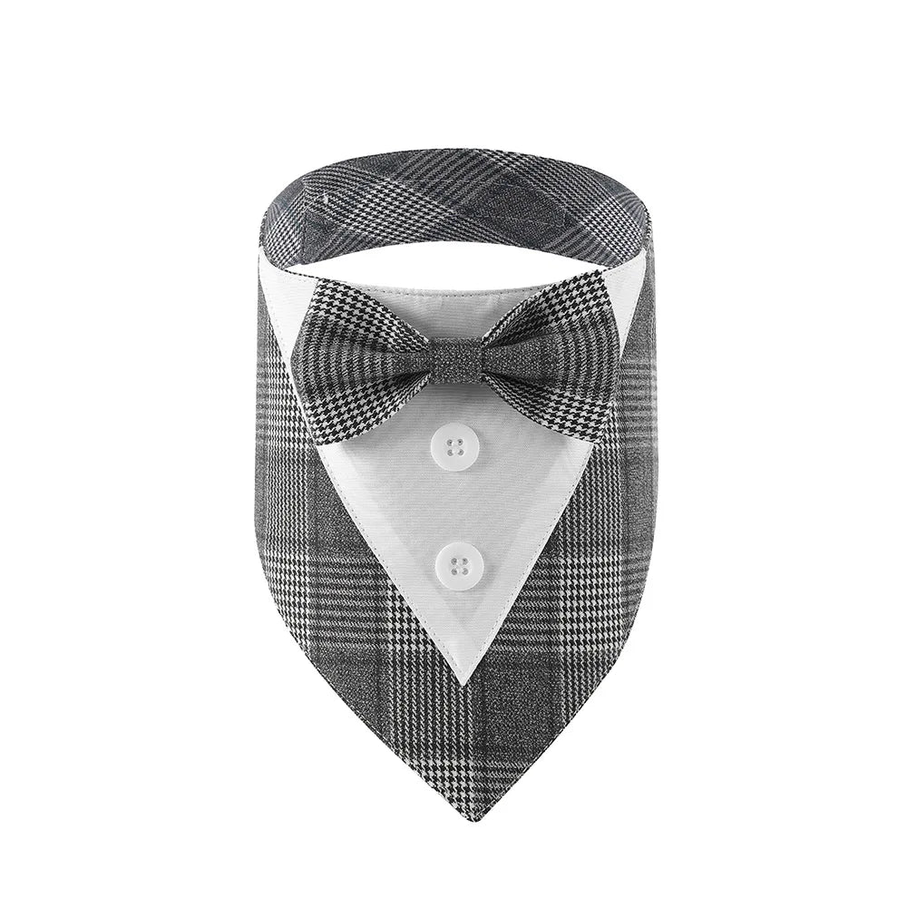 I YAN Sucado pet bandana with triangle scarf design, perfect as a wedding or party dog collar and bow tie accessory.
