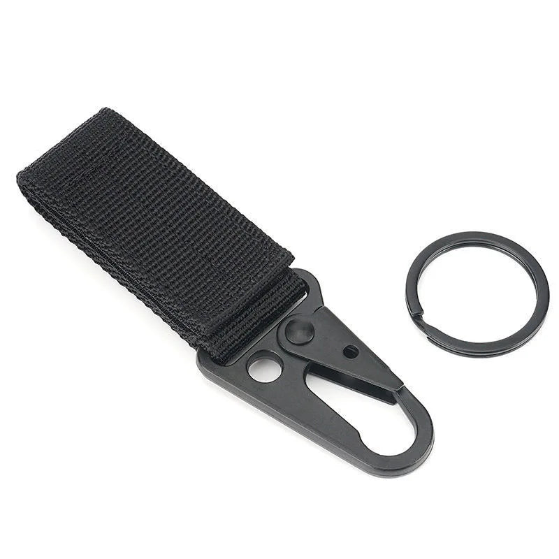 3Pcs Tactical Nylon Webbing Buckle Carabiner Hook EDC Molle Backpack Belt Clip Keychain Hanger For Outdoor Climbing Camping