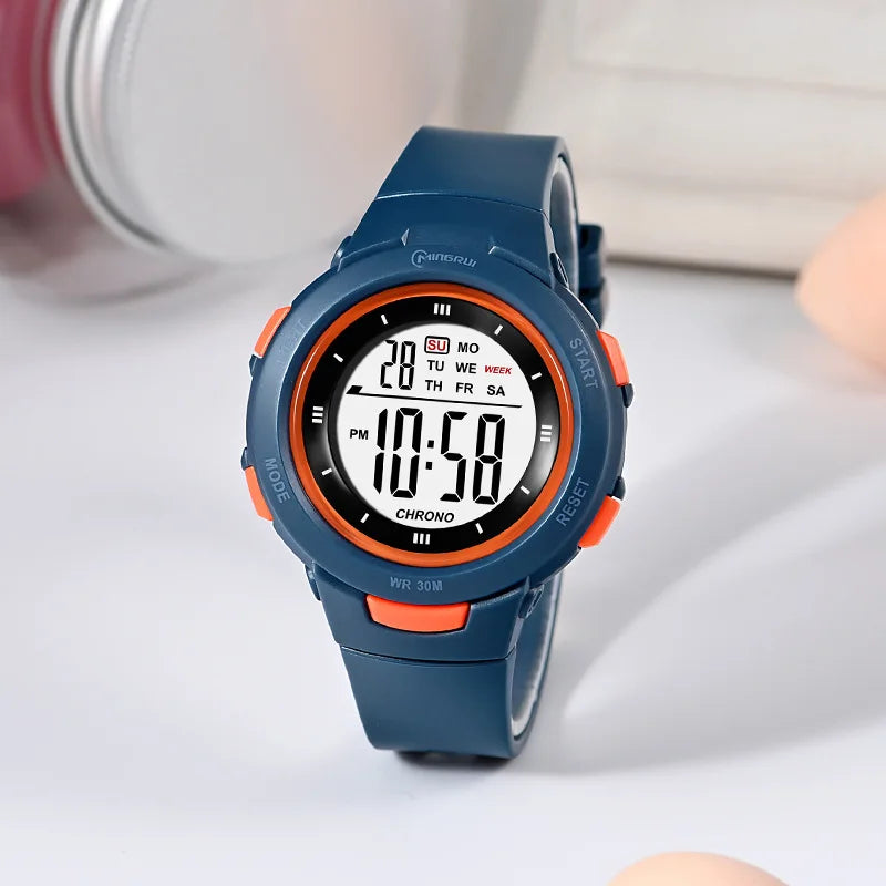 Kids' I YAN UTHAI CE49 waterproof luminous smart watch with alarm, suitable for boys and girls, featuring electronic display.