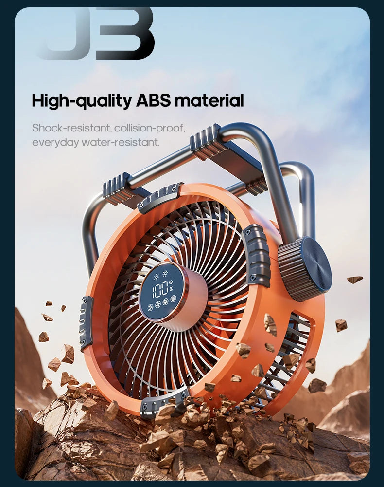 6 in 1 Desktop Fan 20000mAh Outdoor Camping Fan Air Circulator 4 Speed Adjustment Wireless Tent Ceiling Fan