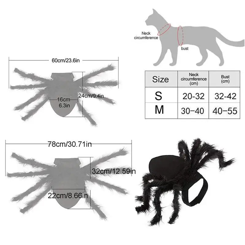 Halloween Spider Costume for Dogs & Cats – Spooky Pet Outfit