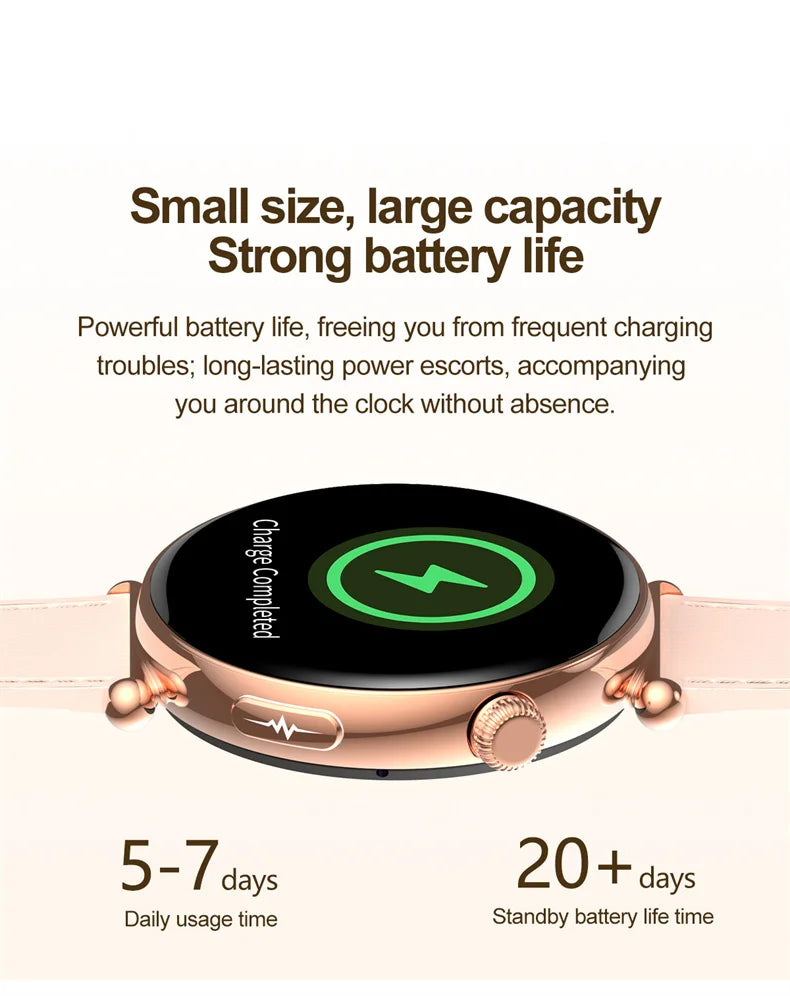 NEW 1.32inch Women Smartwatch AMOLED Screen ECG Sport Watch Blood Pressure Micro physical examination AI dial Health Smart Watch