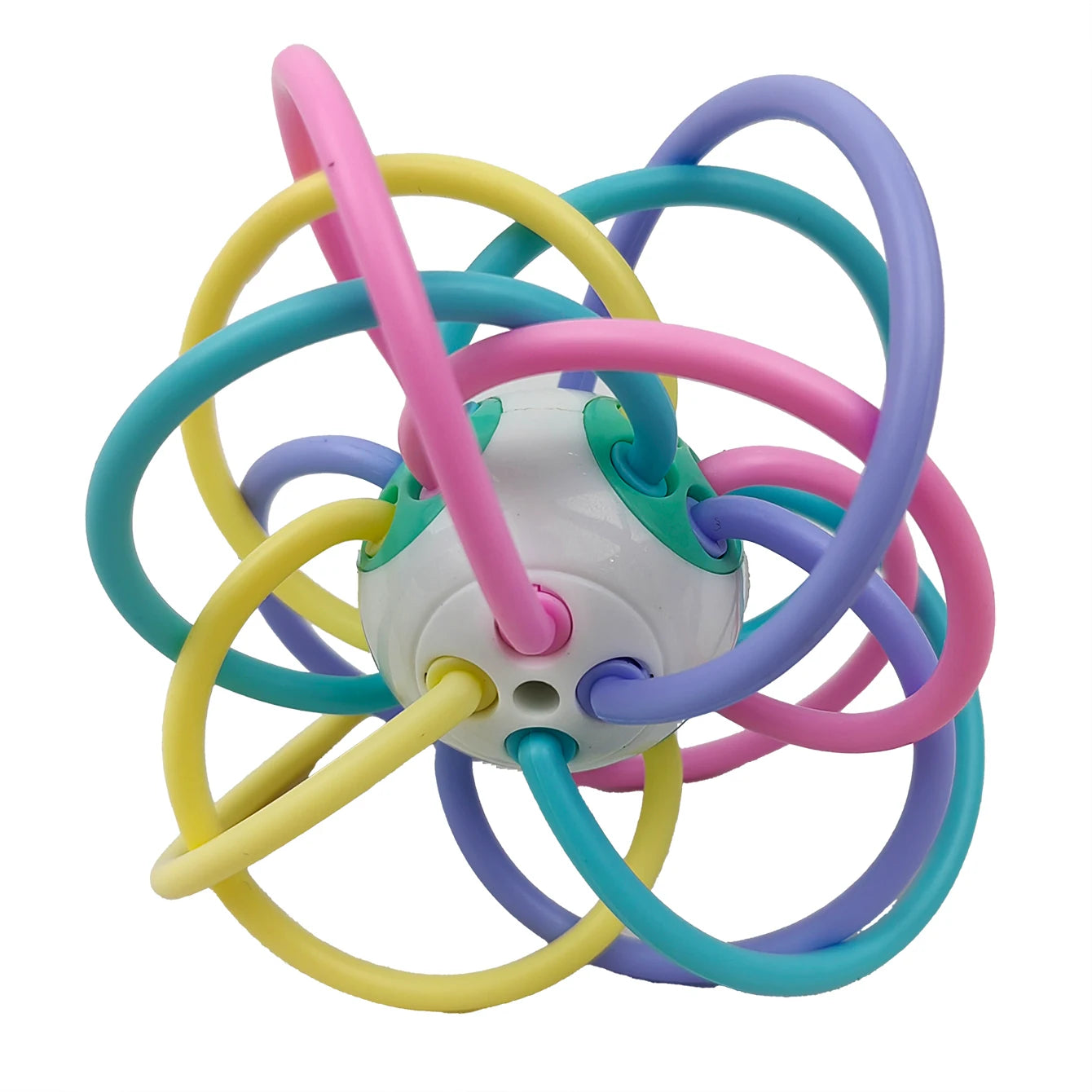 Manhattan Square Teether Ball – Baby Grip & Chew Sensory Toy - I YAN