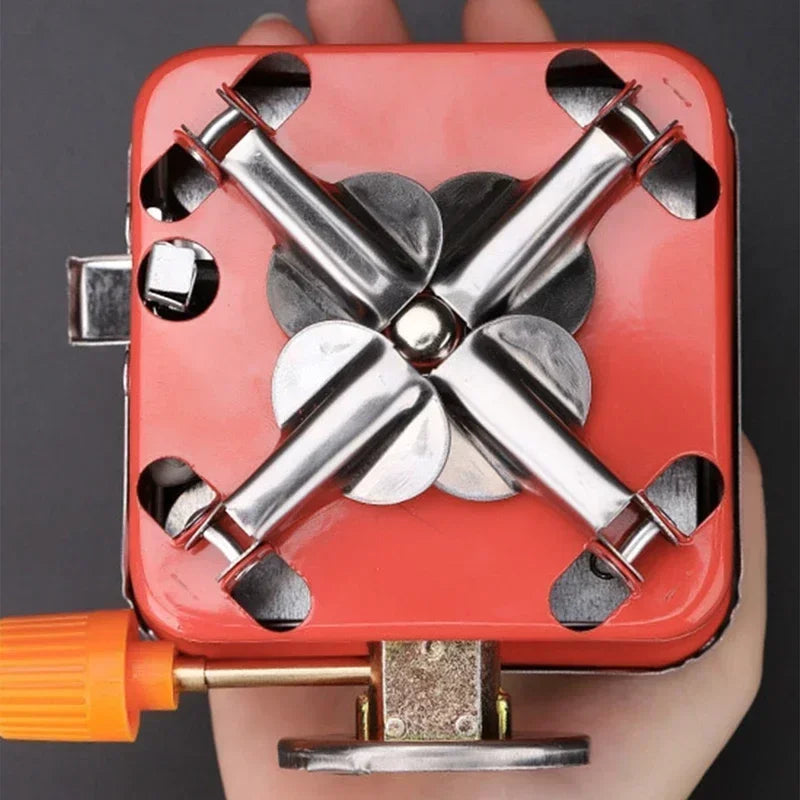 New Can Foldable Windproof Outdoor Gas Stove, Suitable for Backpacking, Camping, Hiking, Picnicking and Barbecuing