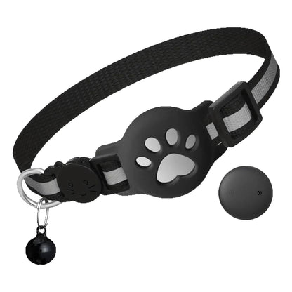 I YAN waterproof cat tracker collar with bell, electronic pet locator compatible with iOS and Android, helps prevent pet loss.