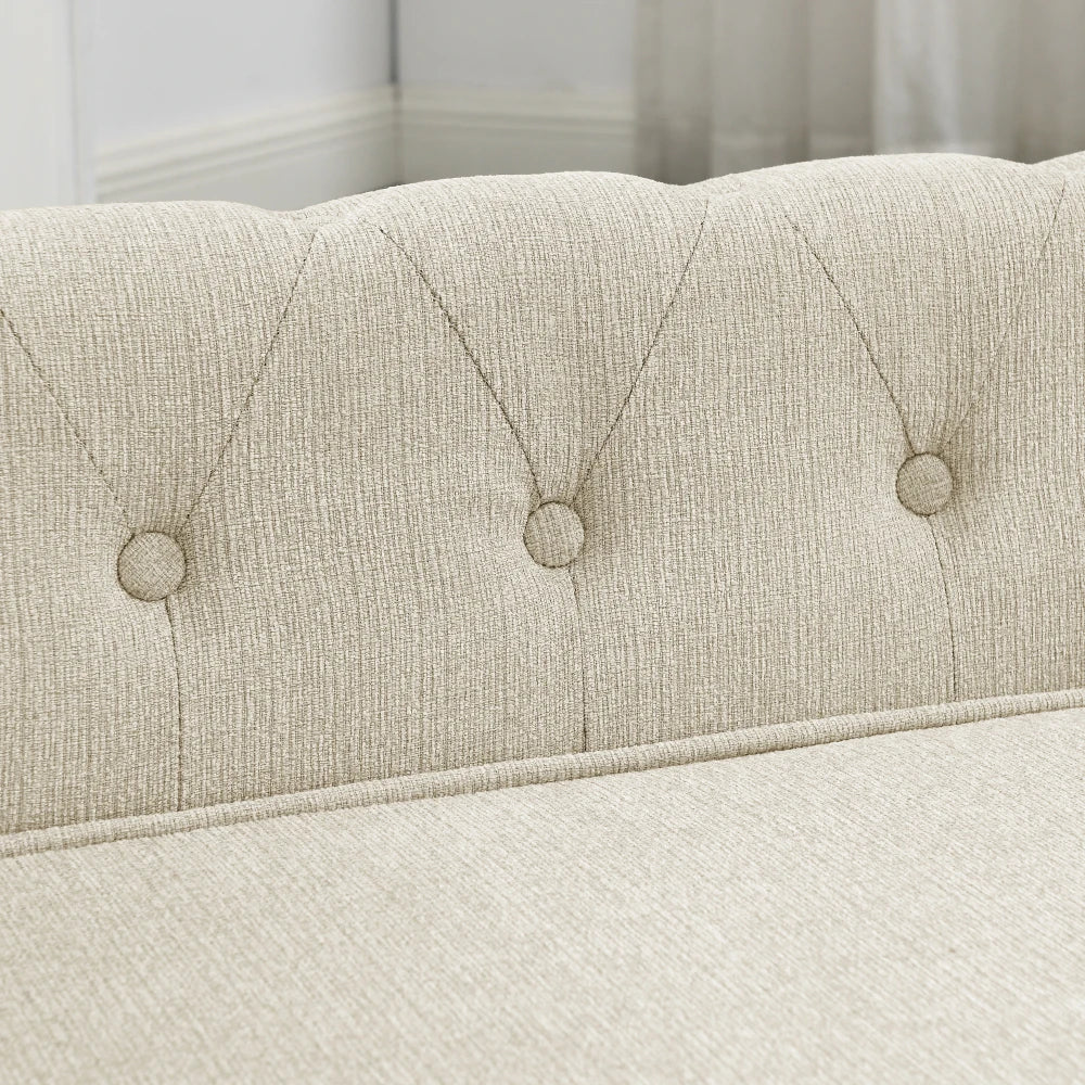 I YAN Ye Elegant rectangular dog sofa bed in beige, modern elevated design for small and medium dogs, comfortable and stylish.