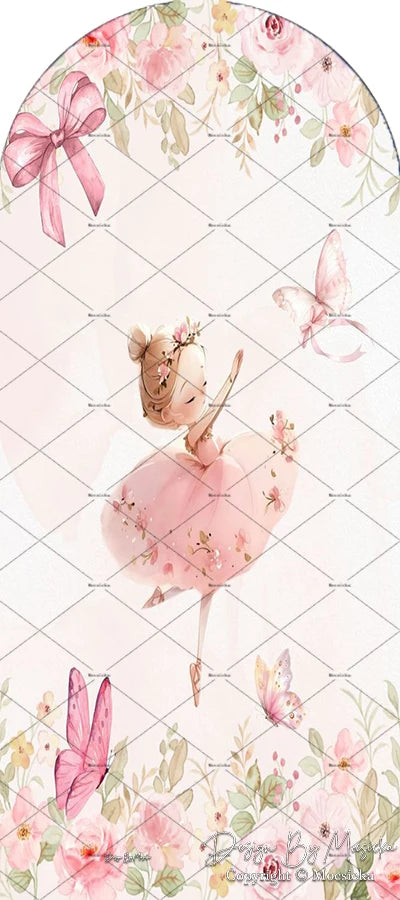 Mocsicka Custom Chiara Arch 2-sided Backdrop Flower Fairy Girl 1st Birthday Party Background Wildflower Baby Shower Photo Booth