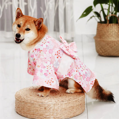 Festival Formal Pet Dog National Costume for Small Medium Dogs Japanese Style Puppy Cat Clothes French Bulldog Shiba Inu Kimono