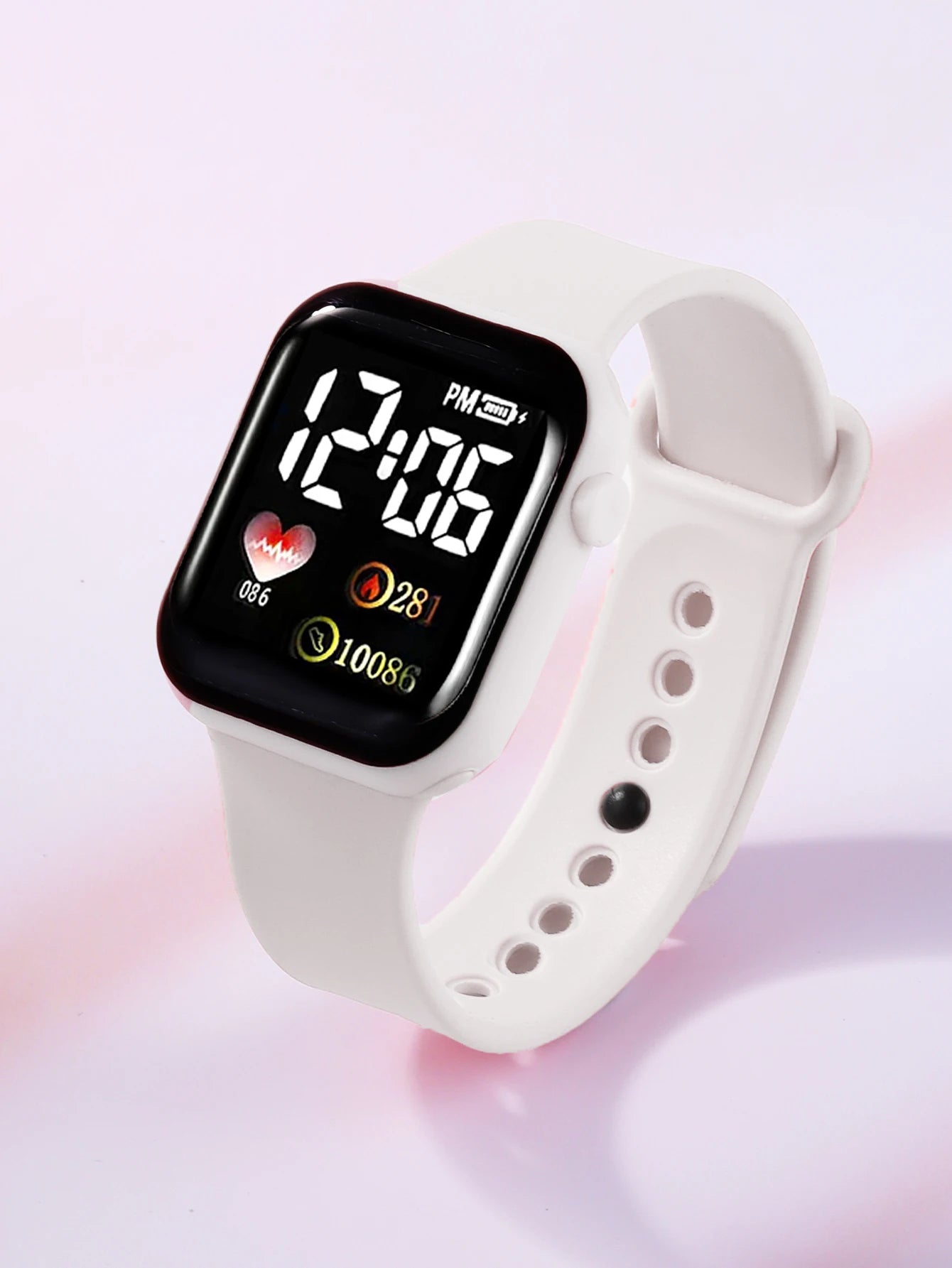 White Square Watch Set with Heart-Shaped Accessories Ideal Valentine's Day Gift Birthday Present Packaging Not Included