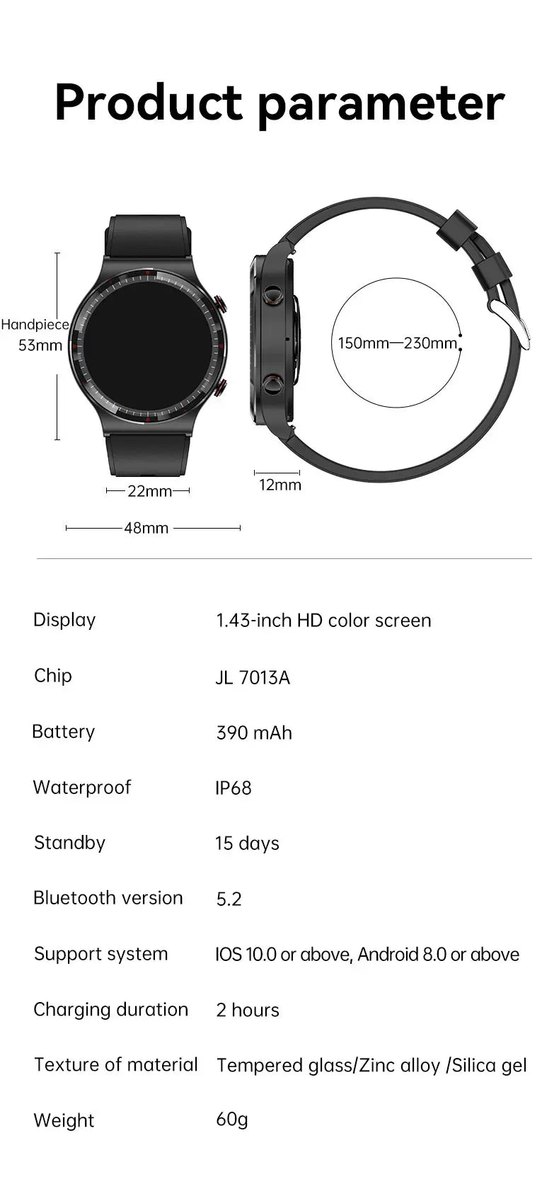 G08 Pro Men Amoled Smart WatchMedical Grade ECG Health Monitoring Heart Rate Blood Pressure Fitness Sport Smartwatch