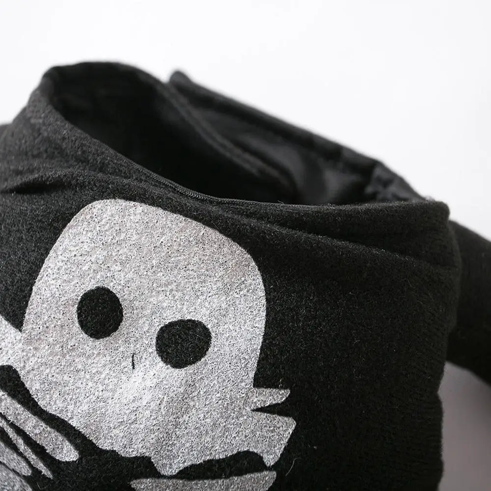 Glow-in-the-Dark Dog Skeleton Halloween Costume – Funny Pet Outfit