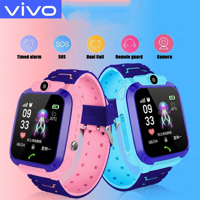 VIVO 4G Mini Smart Children's Watch Sim Card Call Camera Watch GPS Tracking Waterproof Watch for Apple Android 2026New
