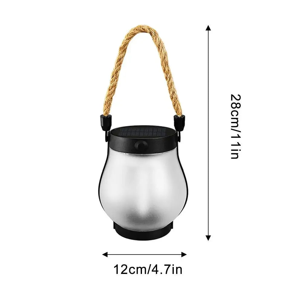 USB Rechargeable Camping Light Solar Flame Lights IPX4 Waterproof 800 Lumens 1200mAh Hanging Lantern Outdoor Lights