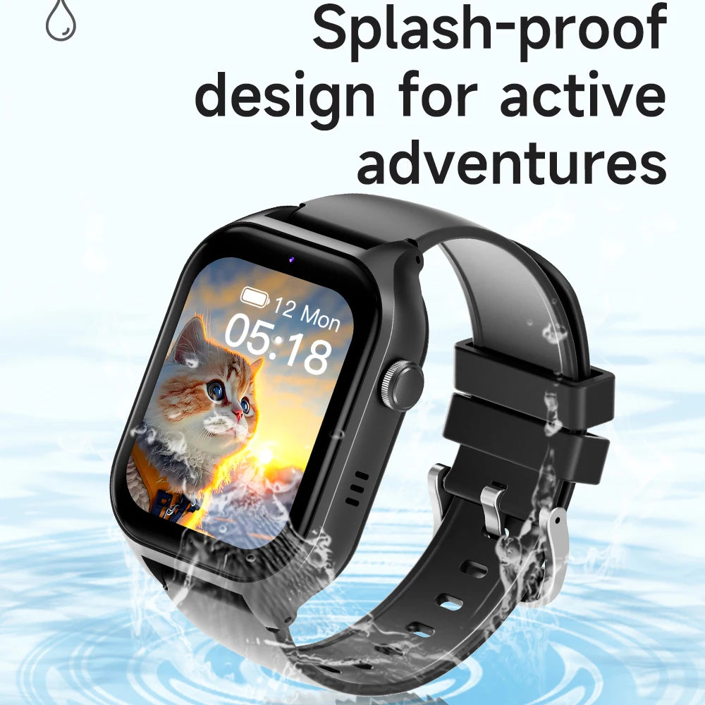 New Smart Watches 4G Kids GPS AGPS LBS SOS Music Playback Camera Smartwatch Waterproof Video Call 800mAh Boy Girl Children Gift