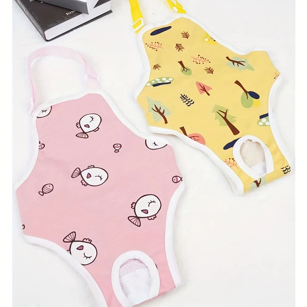 Reusable Female Dog Diapers Washable Adjustable Breathable Mesh Pants with Buckle for Heat Period Incontinence