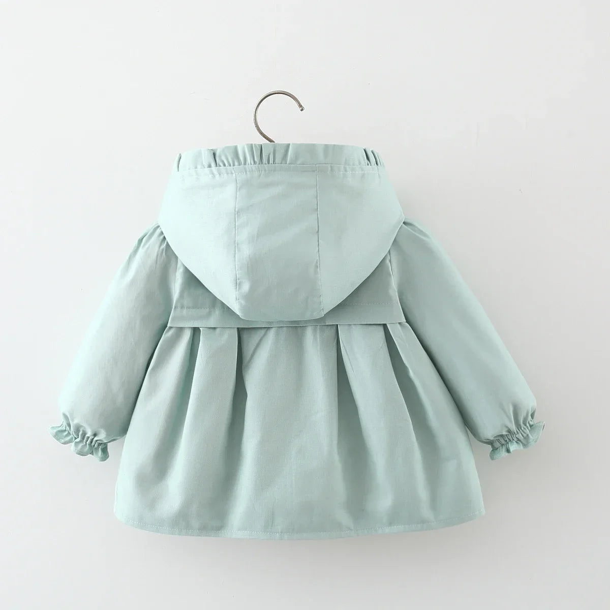 Newborn Baby Girl Clothes Spring And Autumn Solid Color Baby Girl Coat Simple Girl'S Windbreaker