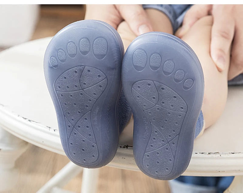 Summer New Combed Cotton Anti slip and Breathable Children's Soft Sole Shoes Baby Walking Shoes Mesh Faced Baby Floor Socks