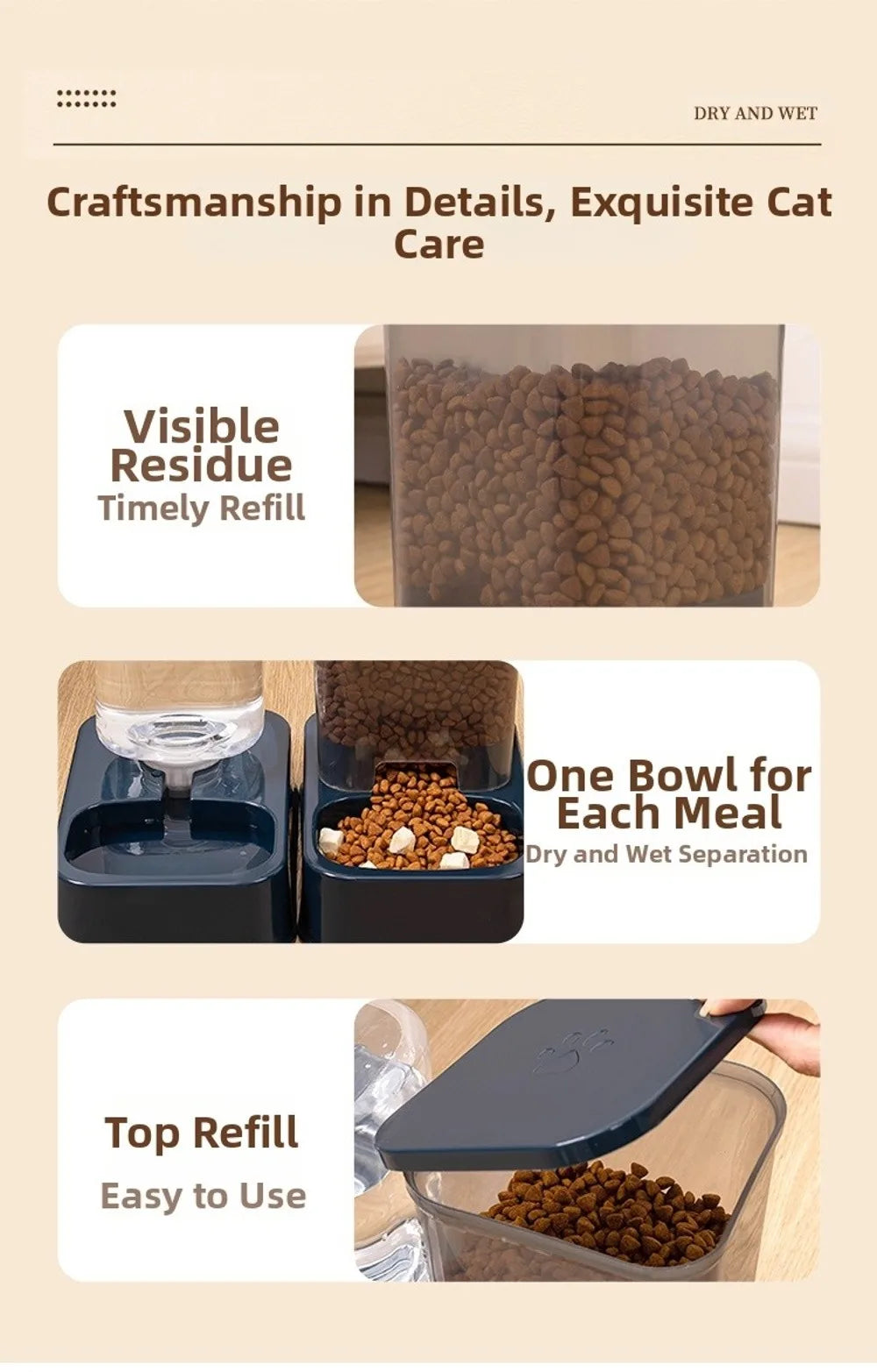 1.2L/1.5L Pet Automatic Feeder Plastic 2 Styles Cat Dog Water Dispenser Feeder Set Large Capacity 3 Colors