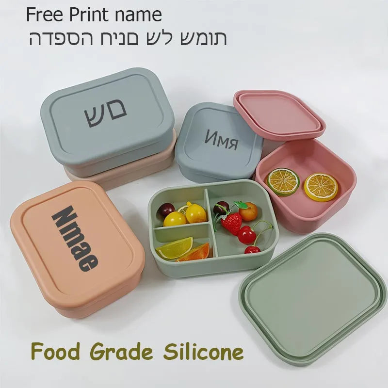 Silicone Lunch Box with 3 Compartments – Leakproof BPA Free Bento Box - I YAN