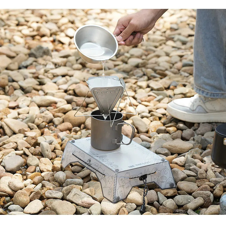Folding mini Table Small Ultralight Folding PP Camp Table & Tray 97 g | Food-Grade Portable for Camping, Hiking Equipment