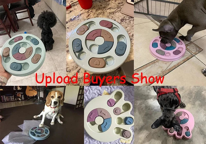 I YAN dog puzzle toy and slow feeder with food dispenser, non-slip interactive bowl for dogs and cats to promote slow eating and mental stimulation