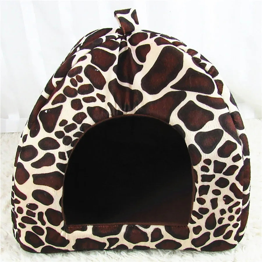 Strawberry Pet Bed for Dog, Puppy Cats Indoor Foldable Soft Warm Bed, Pet House Kennel Tent, S