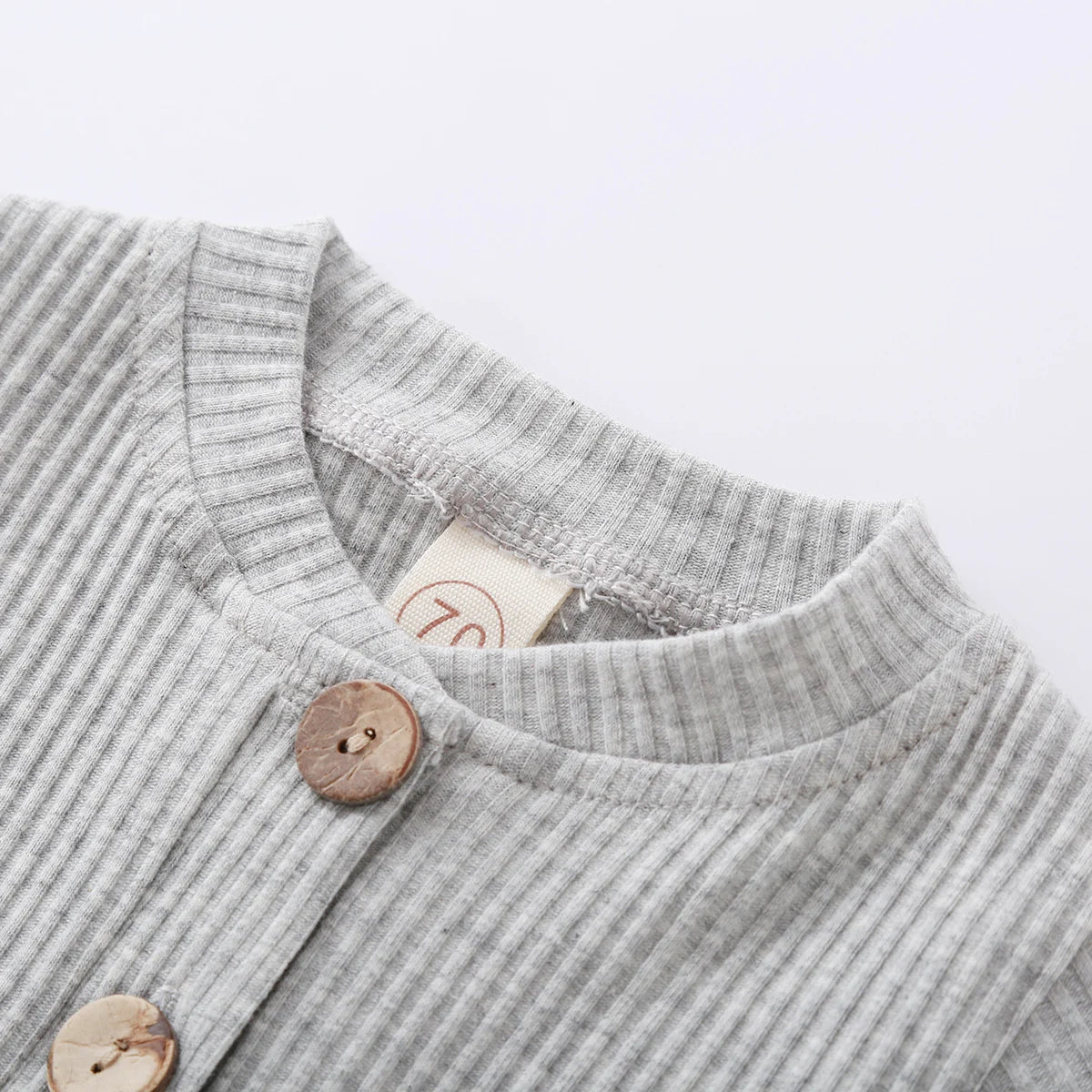 I YAN infant baby girl and boy spring autumn long sleeve bodysuits with plaid and solid ribbed fabric, paired with elastic pants, 2-piece set