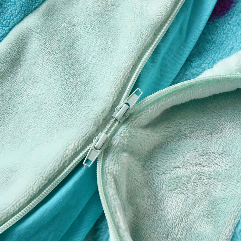 1-5years Kids Infant Fleece Jumpsuit Pajamas Cartoon Monster Horn Hooded Warm Thicken Winter Rompers Snowsuit For Girls And Boys