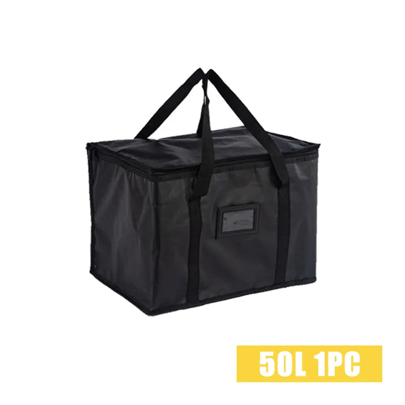 70L Insulated Thermal Cooler Bag Insulation To Keep Cold Large Capacity Portable Lunch Bag Zip Picnic Camping Tin Foil Food Bag