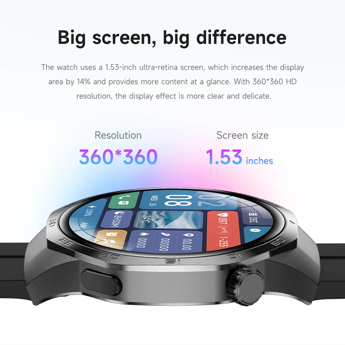 Watch 5 Pro GPS Track Compass Smart Watch Men 360*360 AMOLED Screen NFC BT Call Waterproof Health Monitor Man Smartwatches