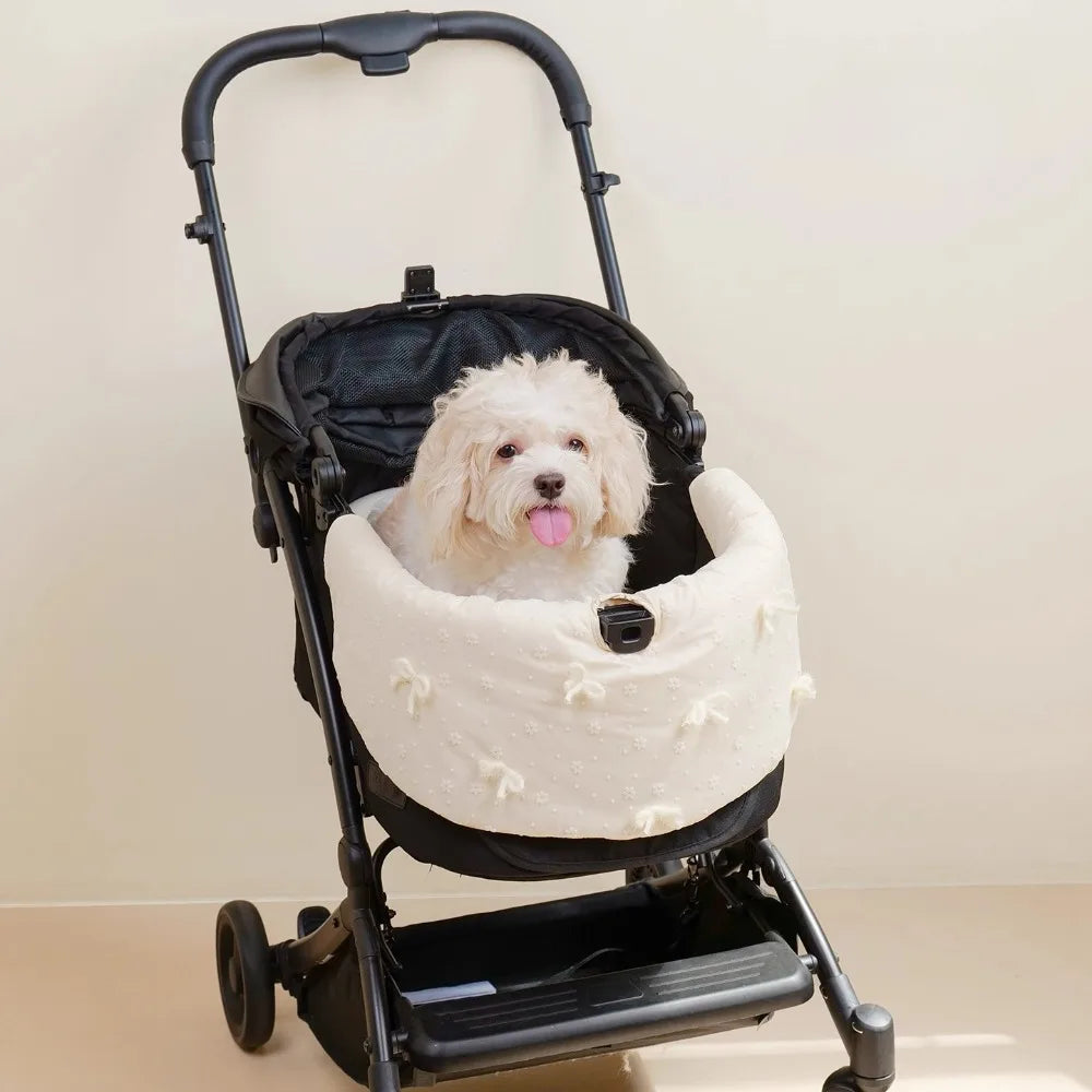 Chic Cushion Pad For Pet Stroller,Dog Stroller Cover With Mesh Breathable Design,Bring Your Puppy Big Comfort in Stroller