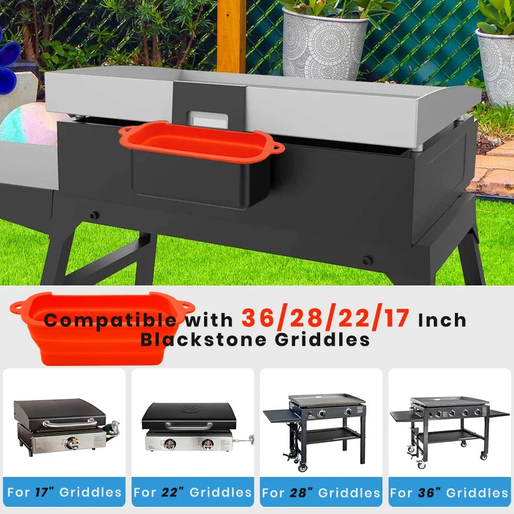 Heavy Duty Silicone Griddle Cover - Windproof Protector Accessories for Outdoor Grill Cooking (Include Size)