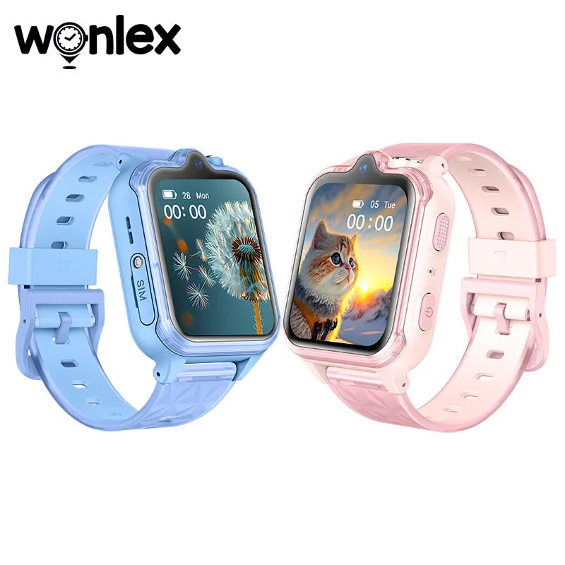 Wonlex 4G Kids Smartwatch with GPS, dual camera, and video call feature from I YAN, showing the smartwatch with colorful display and buttons.
