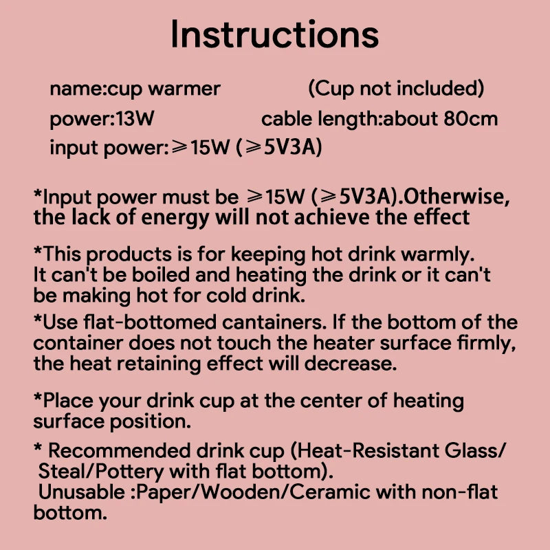 Cup Warmer Thermostatic Temperature for Coffee Milk Tea Water DC 5V USB Heating Pad Mug Heater  For Home Office Desk