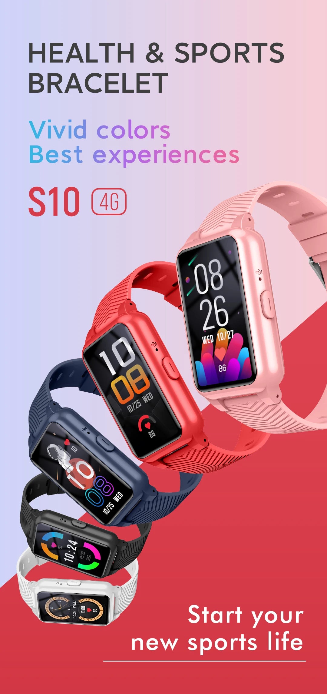Smart Watch for Seniors & Kids S10 – Fall Detection SOS GPS 4G Heart Rate Monitoring Sim Card Footprint - I YAN