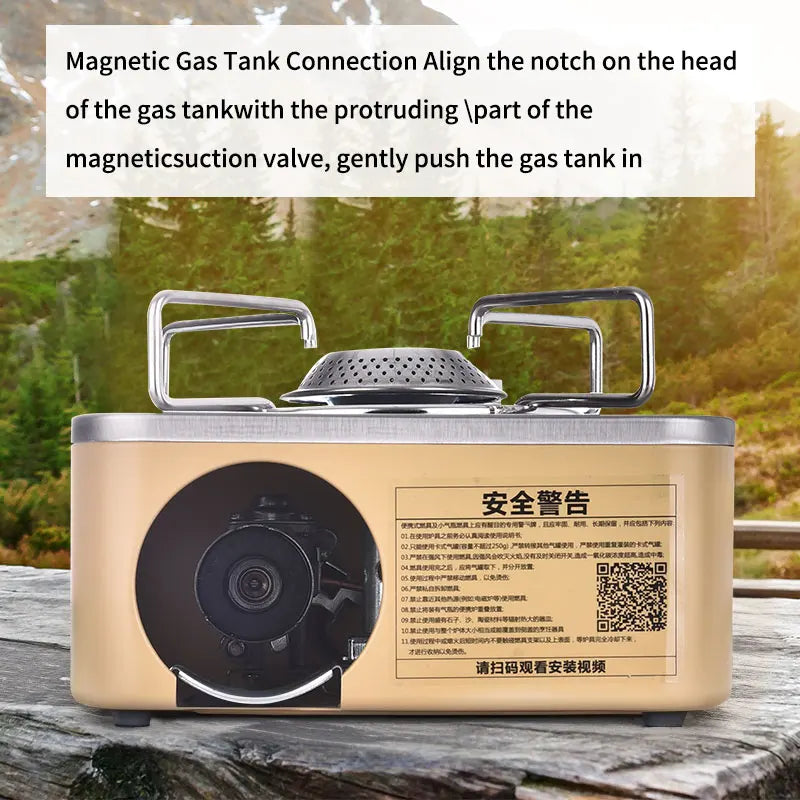 PACOONE Camping Gas Stove 2800W High Firepower Portable Cassette Furnace Outdoor Gas Burner Picnic Camp