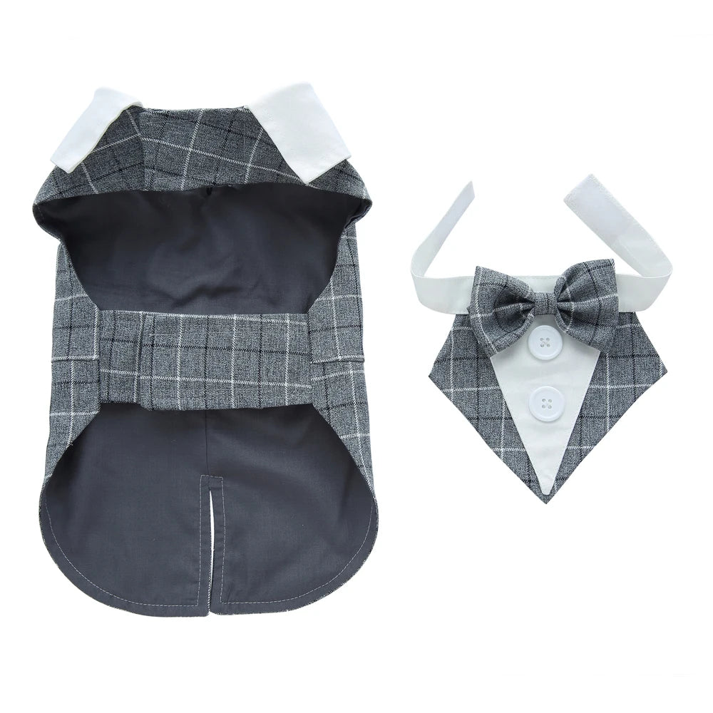 Christmas Dog Costume Dog Halloween Apparel Dog Wedding Outfit Clothes Wedding Shirt Clothes Formal Tuxedo for Teddy Bulldog