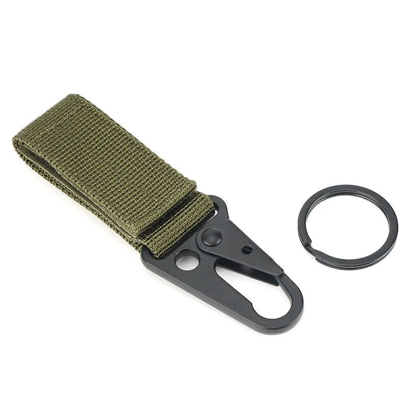 3Pcs Tactical Nylon Webbing Buckle Carabiner Hook EDC Molle Backpack Belt Clip Keychain Hanger For Outdoor Climbing Camping