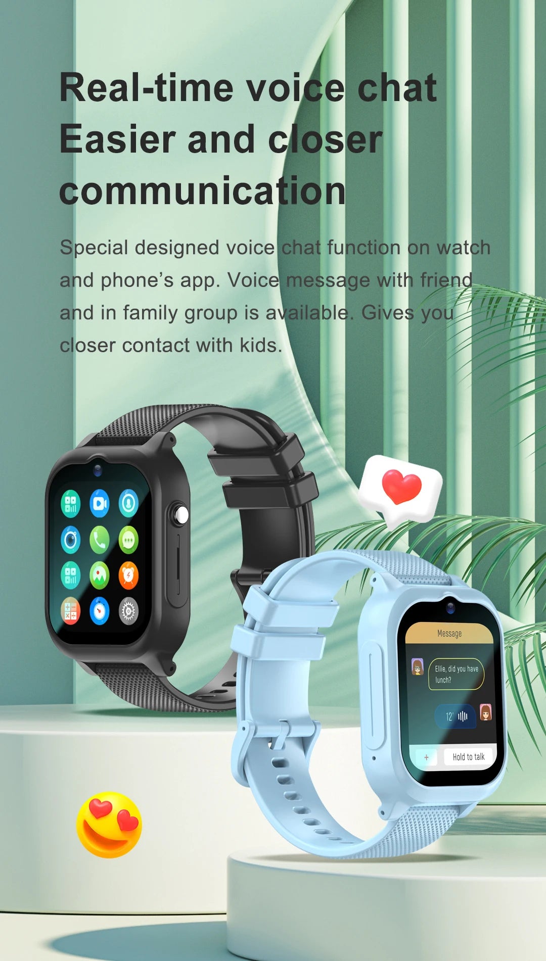 K26 Kids Watch for Children Smart Watch with 4G Sim Card GPS Positioning SOS Phone Call Footprint Tracker Big Battery Waterproof