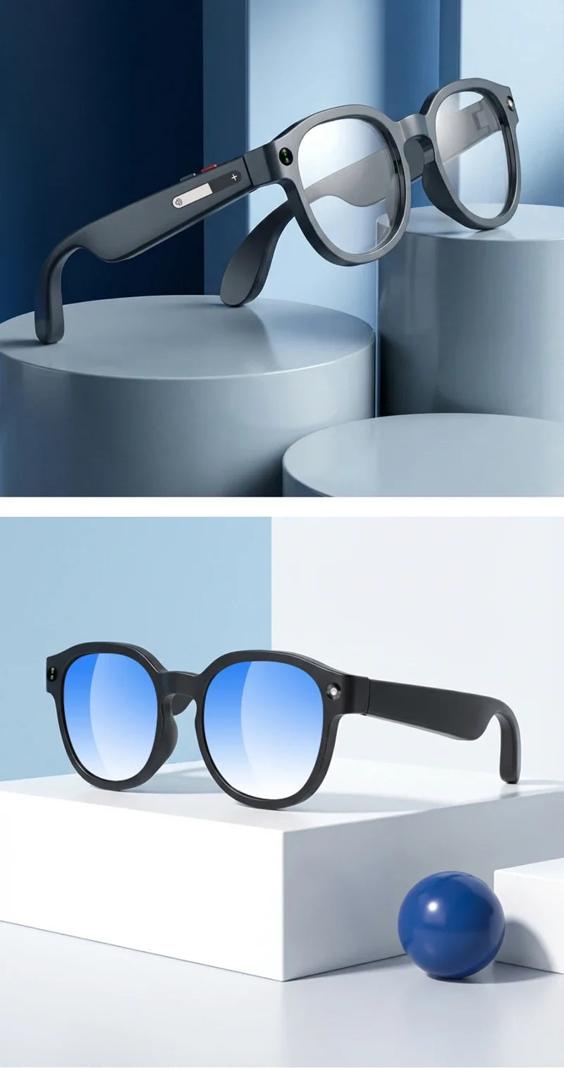 2026 New Smart AI Glasses 800W Shooting Camera HD Photo Video Voice Call Translation Waterproof Bluetooth AI Motorcycle Glasses
