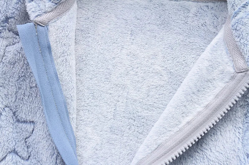 Autumn Winter Newborn Baby overalls Flannel Hooded Kids Baby Girl Rompers 0-1 Years Toddler Boy Jumpsuit Outfits