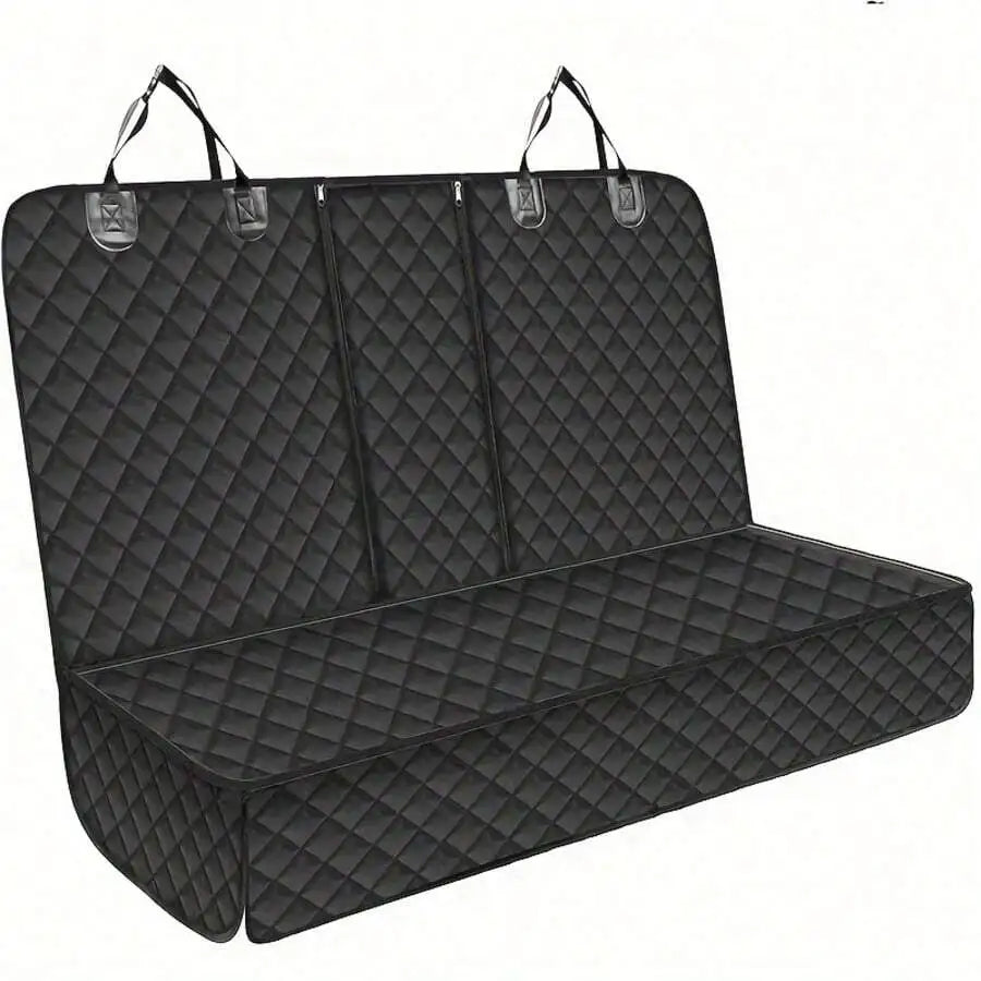 I YAN dog car seat cover in black, waterproof and scratch-proof bench seat protector with nonslip, durable, soft fabric for back seats.