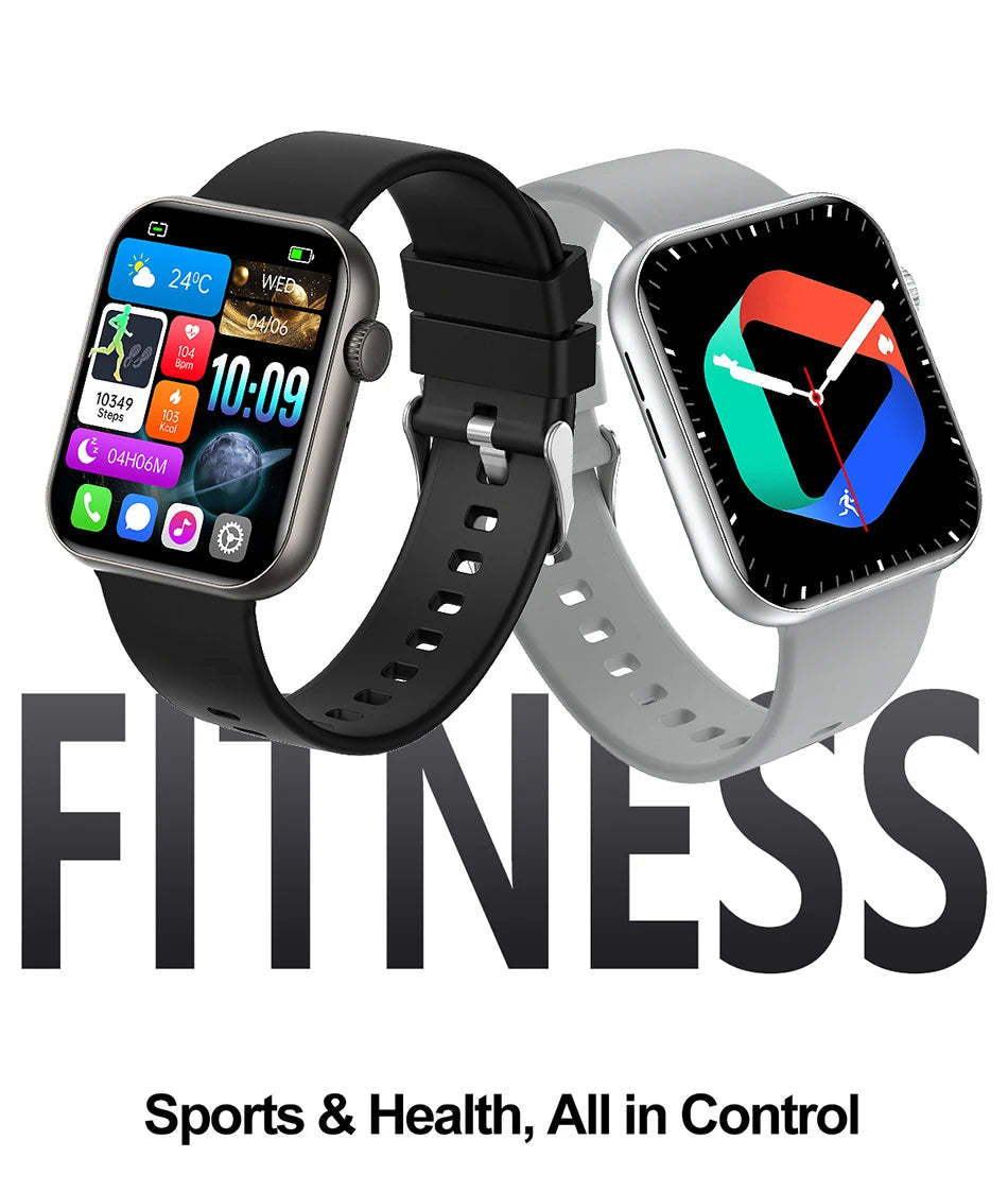 New Smart Watch Full Touch Screen Bluetooth Call AI Voice Heart Rate Waterproof Watches Sports Bracelet Smartwatch Women