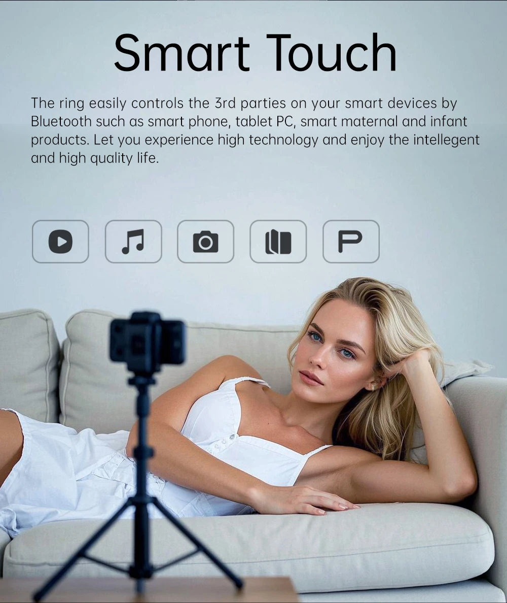 Smart Ring with Vibration Reminder, Call & Message Notification Ring, Silent Alerts, Health Tracking, Stress & Heart Rate